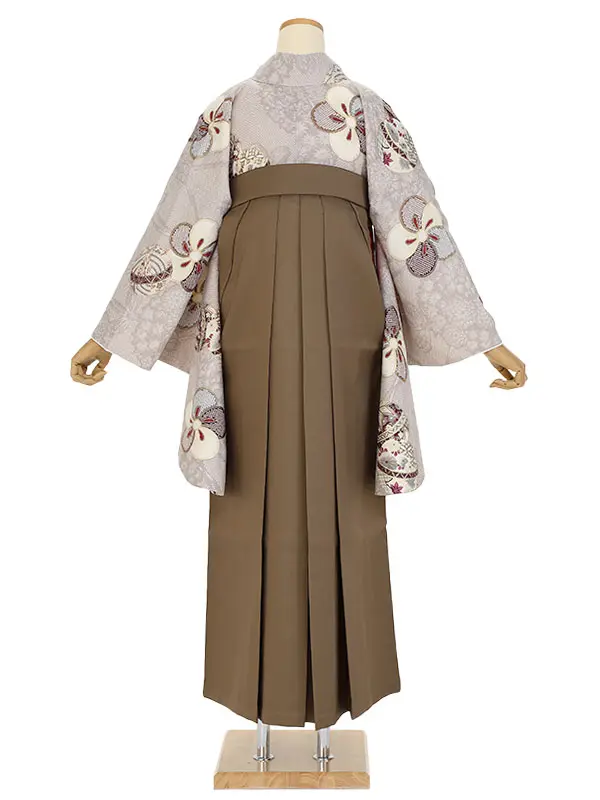 袴 レンタル 0237 ねじり梅に鞠 花薬玉 桜鼠色×茶袴