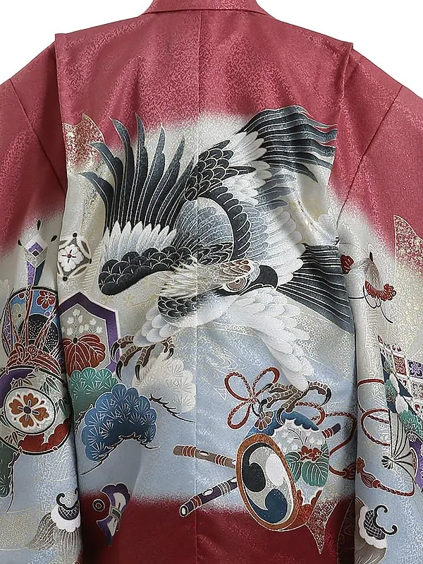 かんたん七五三(5歳男袴)H626 鷹に松 吉祥文様