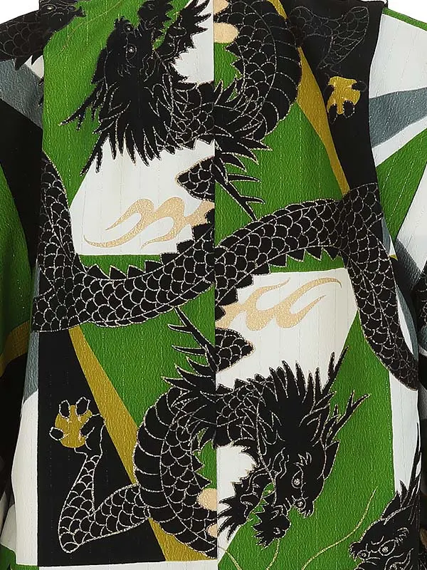 七五三(5歳男袴)K509 黒龍 幾何学模様