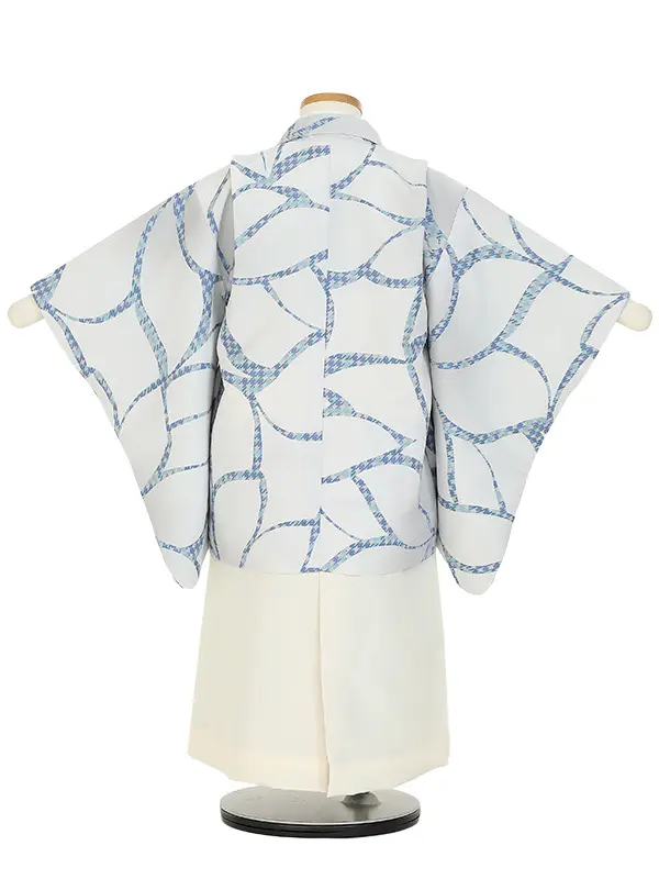 かんたん七五三(5歳男袴)Z542 大花 千鳥格子