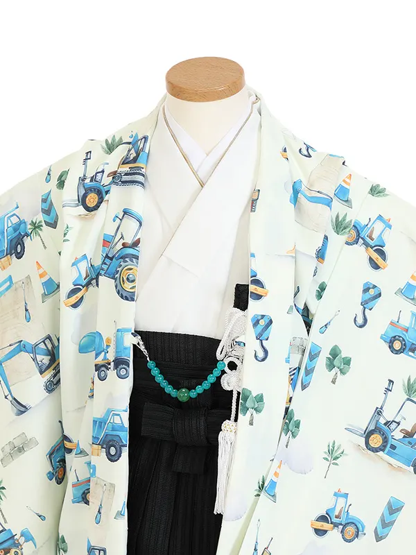 かんたん七五三(5歳男袴)Z546 いちは はたらくくるま 働く車 はたらく車