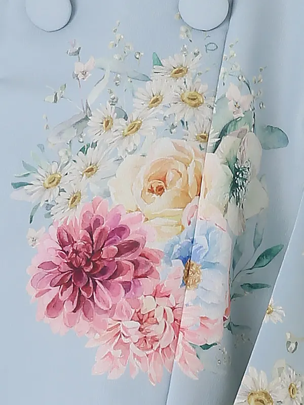 七五三(3歳)女の子 ICHIHA 水色 ガーデン ボタニカル3503