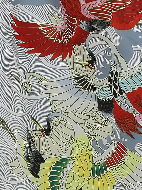 七五三(3歳)女の子 ICHIHA 波 鶴 アンティーク調 3506