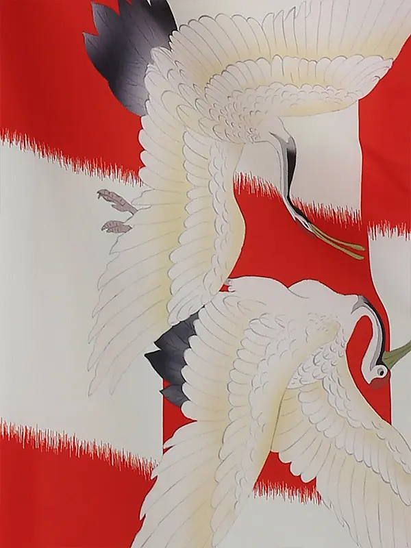 七五三(3歳)女の子 ICHIHA かすれ市松模様鶴 3508