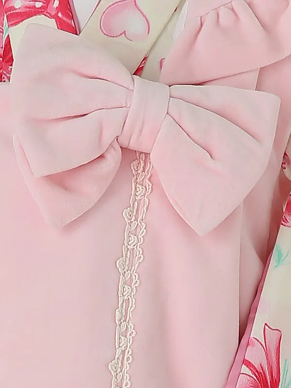 七五三レンタル(3歳女被布)A343 Mezzo Piano ﾋﾟﾝｸ×ｸﾘｰﾑ