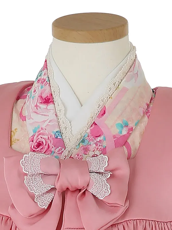 七五三レンタル(3歳女被布)A344 Mezzo Piano ﾋﾟﾝｸ×黄色