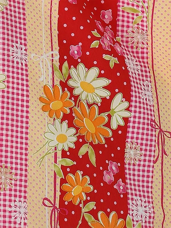 七五三レンタル(3歳女被布)A347 ぷちぷり 白×赤