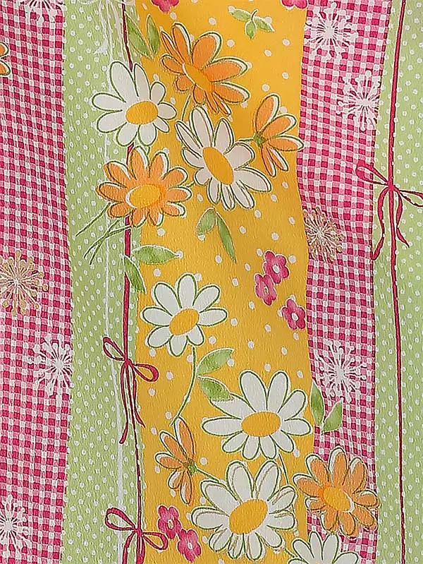 七五三レンタル(3歳女被布)A348 ぷちぷり 白×黄色