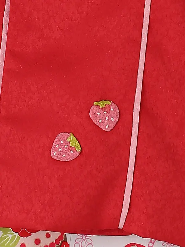 七五三レンタル(3歳女被布)A353 SHY KIDS 赤×白