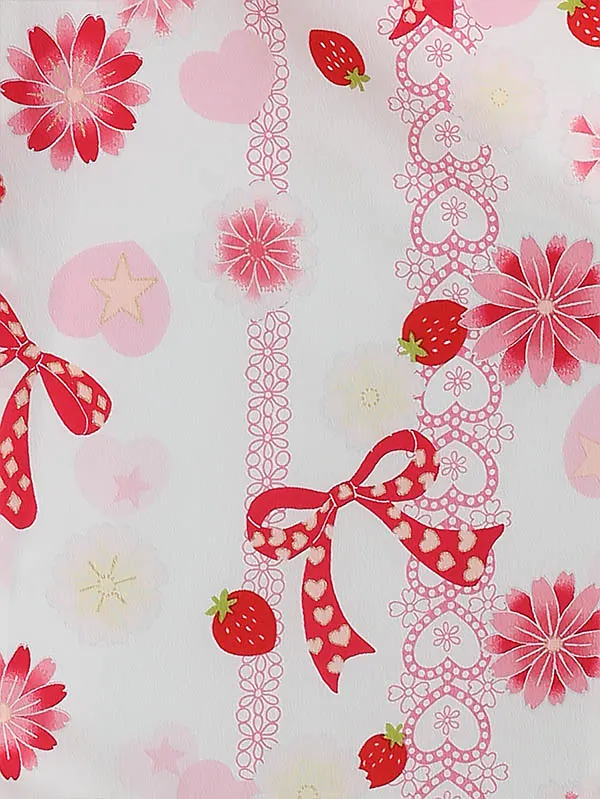 七五三レンタル(3歳女被布)A353 SHY KIDS 赤×白