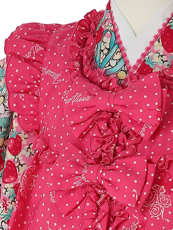 七五三レンタル(3歳女被布)A361 Mezzo Piano ﾋﾟﾝｸ×ﾋﾟﾝｸ