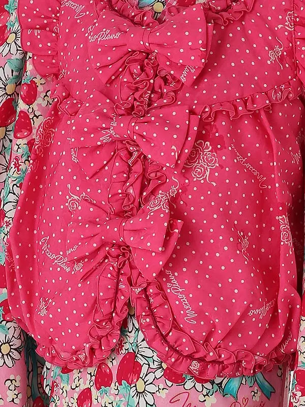 七五三レンタル(3歳女被布)A361 Mezzo Piano ﾋﾟﾝｸ×ﾋﾟﾝｸ