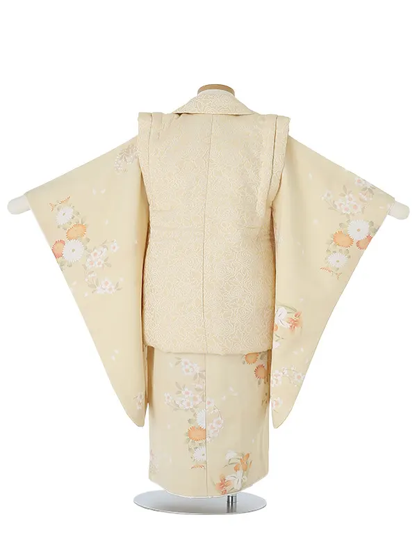 七五三(3歳女被布)B324 秋春の小花柄