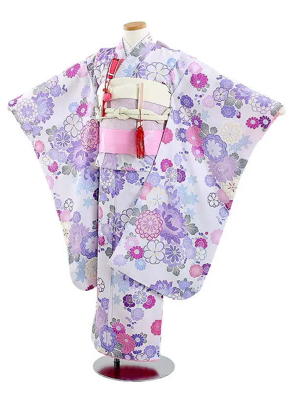 七五三レンタル(7歳女結び帯)B720 KAGURA 秋の華々 紫