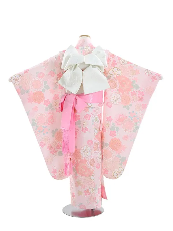 七五三レンタル(7歳女結び帯)B722 KAGURA 秋の華々 ピンク