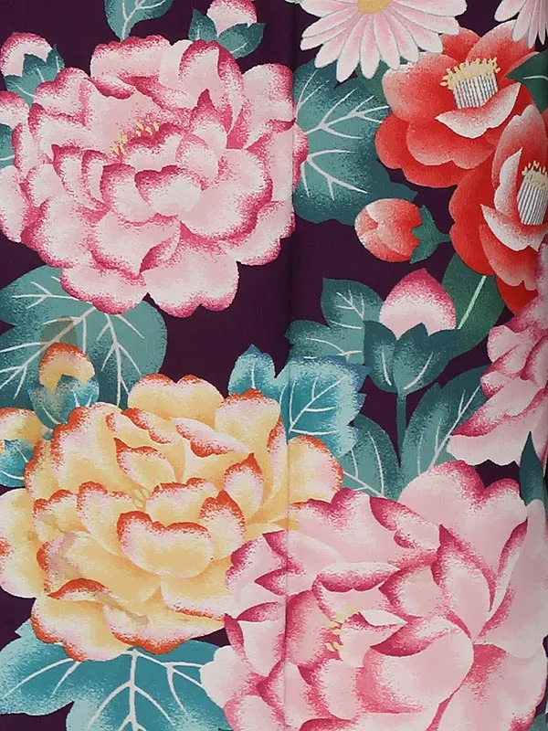 七五三レンタル(7歳女の子結び帯)H828 ぷちぷり 紫地