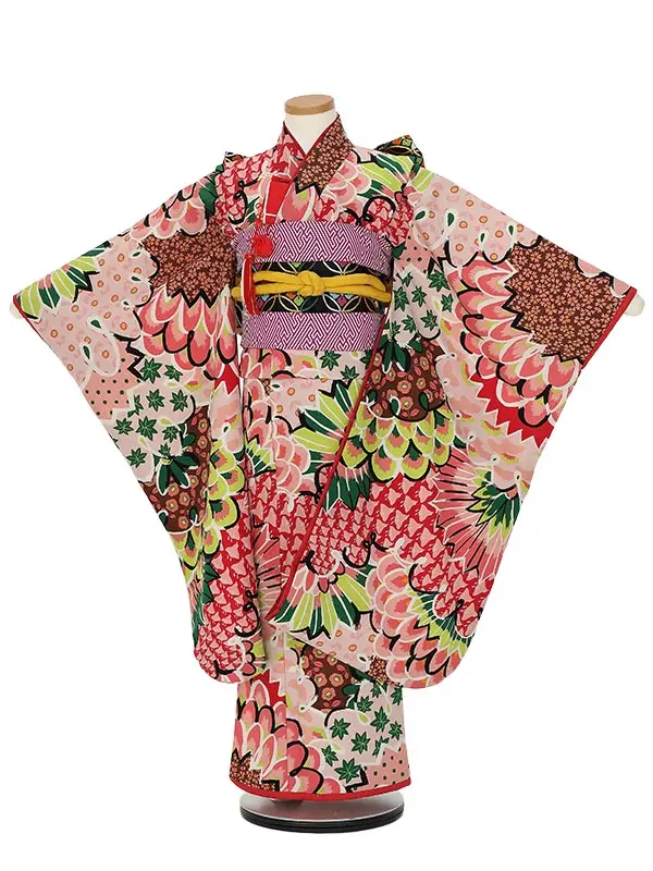 七五三レンタル(7歳女の子結び帯)H829 レトロクラシック