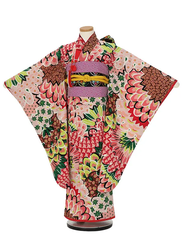 七五三レンタル(7歳女の子結び帯)H829 レトロクラシック