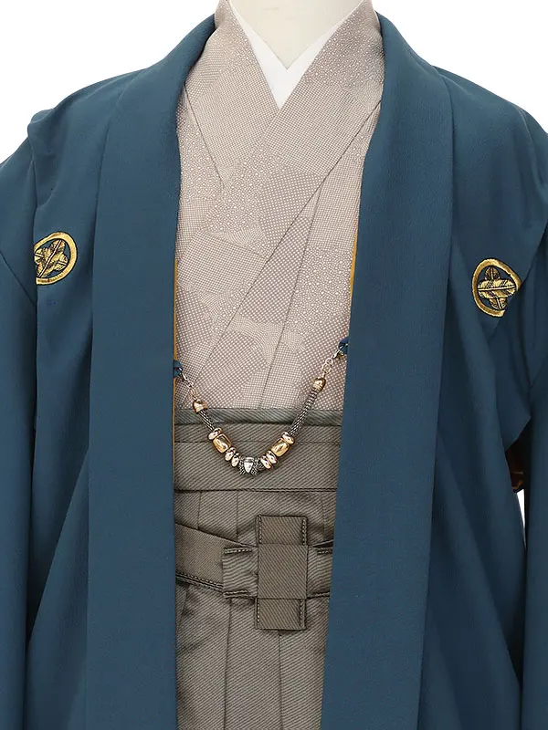 かんたん着付け ジュニア男児(10歳) 紺無地紋付 /1002