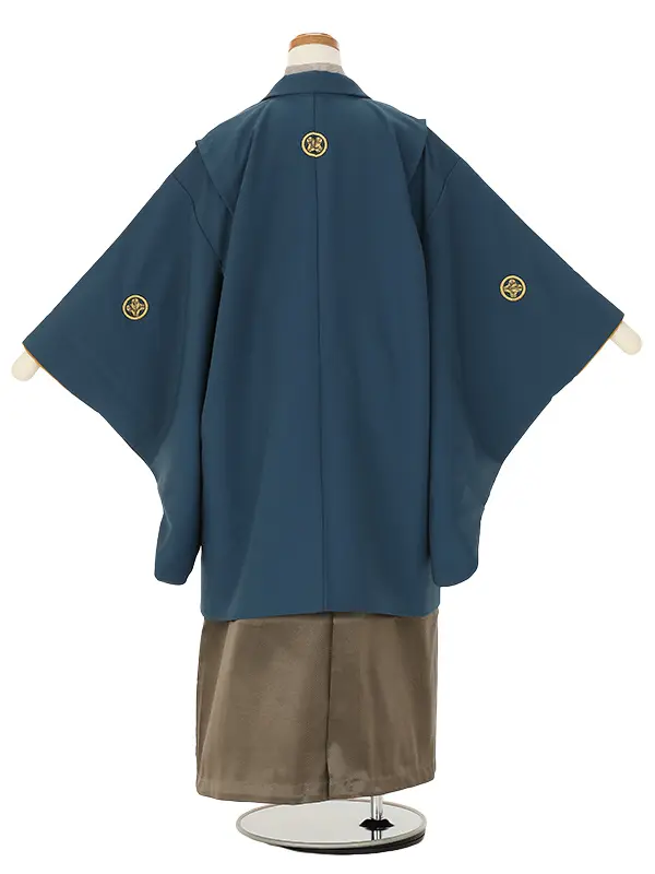 かんたん着付け ジュニア男児(10歳) 紺無地紋付 /1002