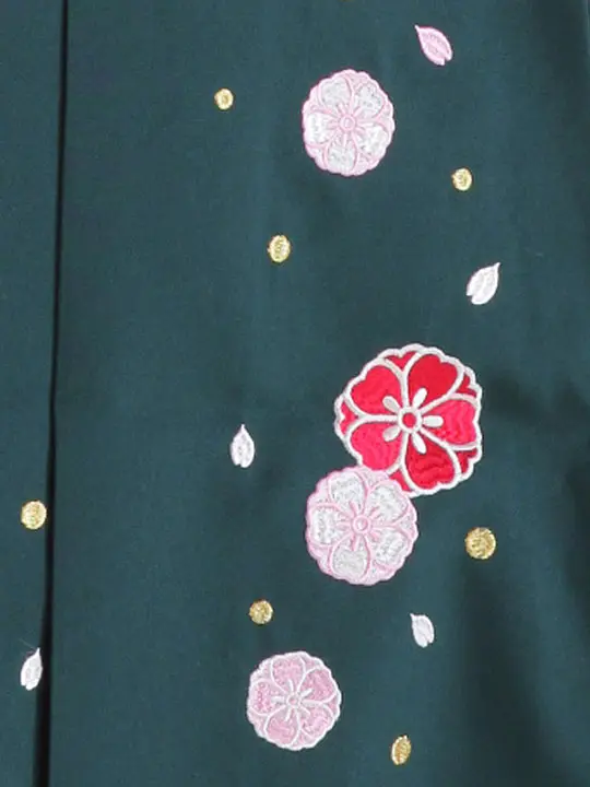 小学生卒業式袴 (女児)紫×緑/ダリア1315