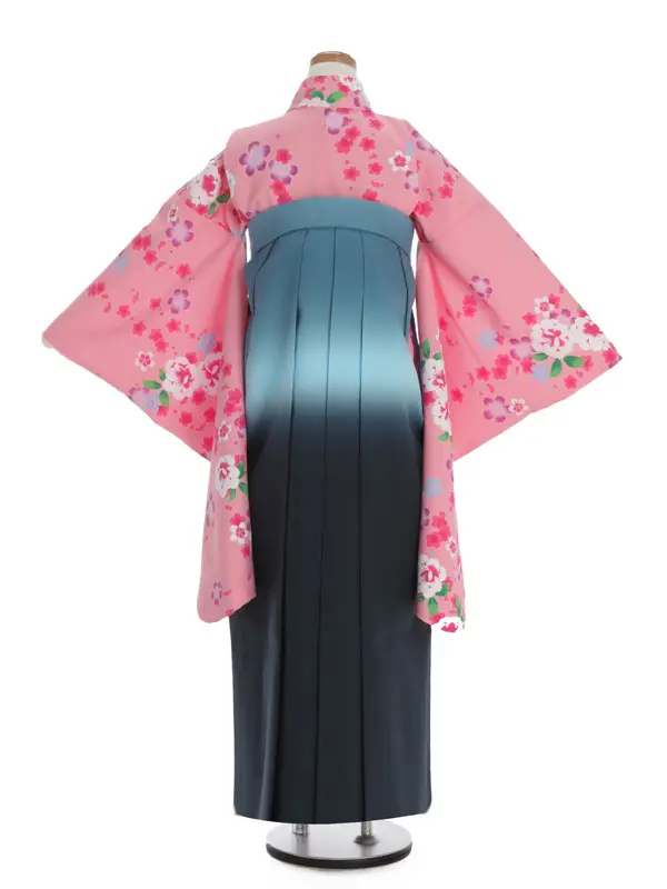 ピンク地小花柄×緑ｸﾞﾗﾃﾞ袴 1326