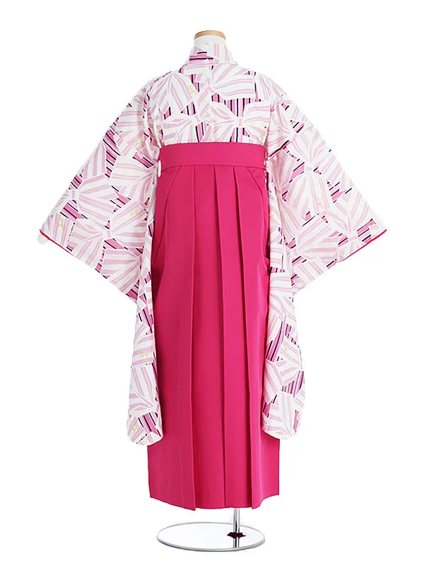 小学生卒業袴 メゾピアノ ピンク地リボン柄×ピンク袴1333