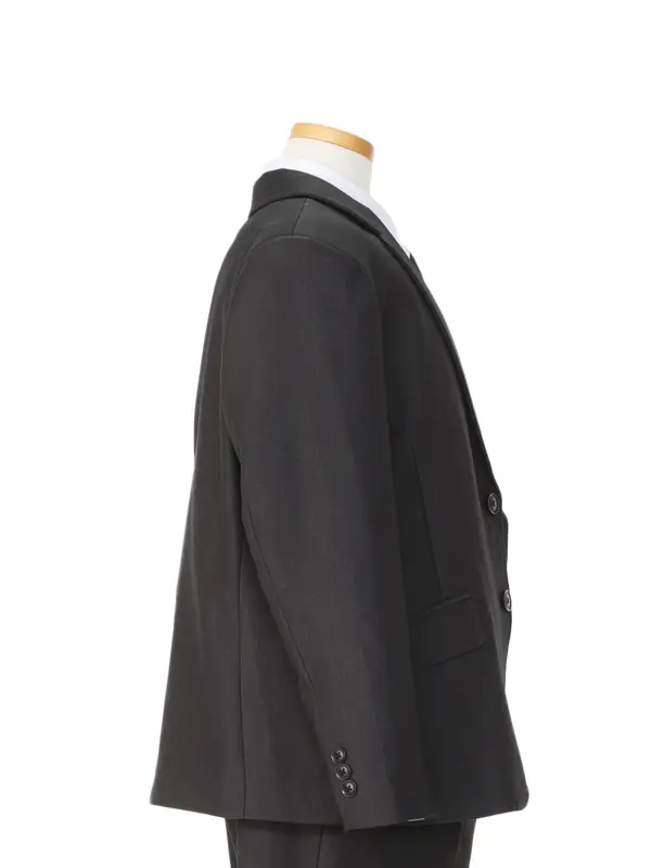 [男児スーツ][B体]ゆったり/長ズボン/グレー3ピース2つ釦/BS90