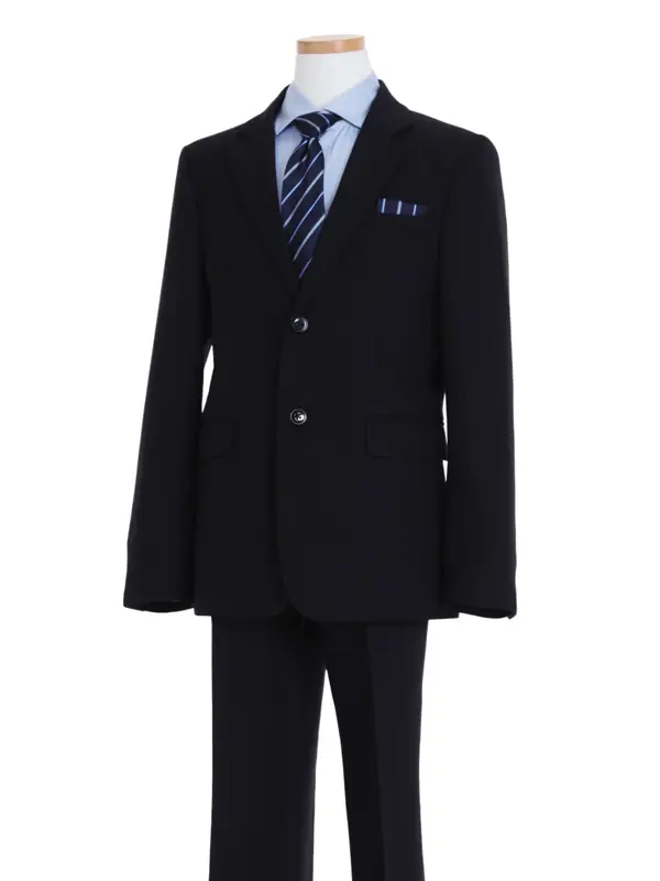 [男児スーツ]長ズボン/紺無地2つボタン/BS45