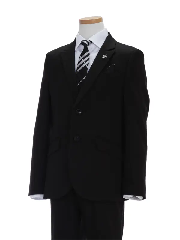 [男児スーツ]長ズボン/ELLE/黒(ピークドラペルジャケットスーツ)BS55