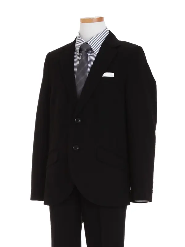 [男児スーツ]長ズボン/黒2つ釦/BS81