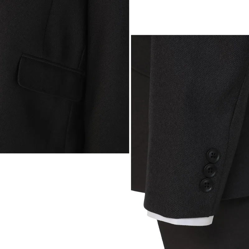 [男児スーツ]長ズボン/3ピースグレー2つ釦/BS90