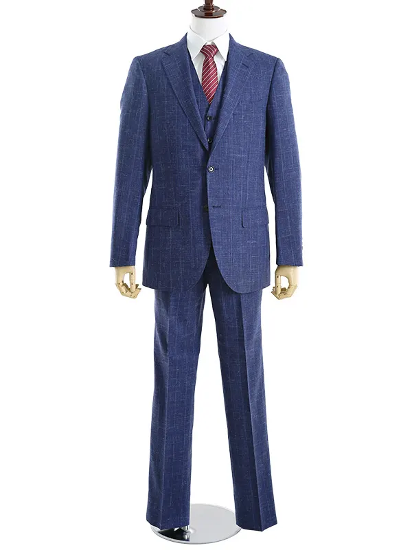 男性スーツ 0019 ONWARD ブルー細ストライプ