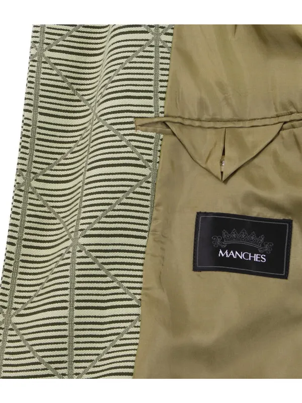 男性スーツ 大きいサイズ M006 マオカラースーツ グリーン