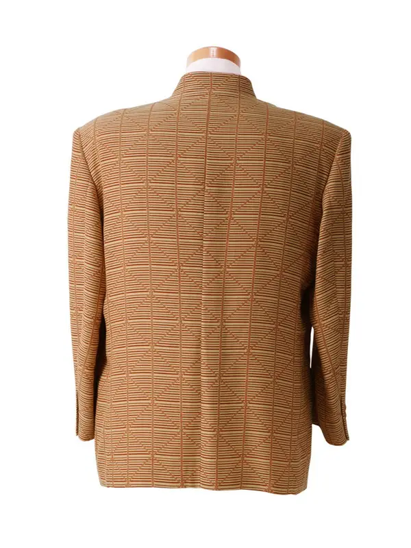 男性スーツ 大きいサイズ M007 マオカラースーツ オレンジ