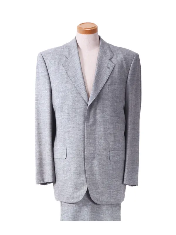 男性スーツ 大きいサイズ M010 比翼仕立シングル3ツ釦スーツ グレー