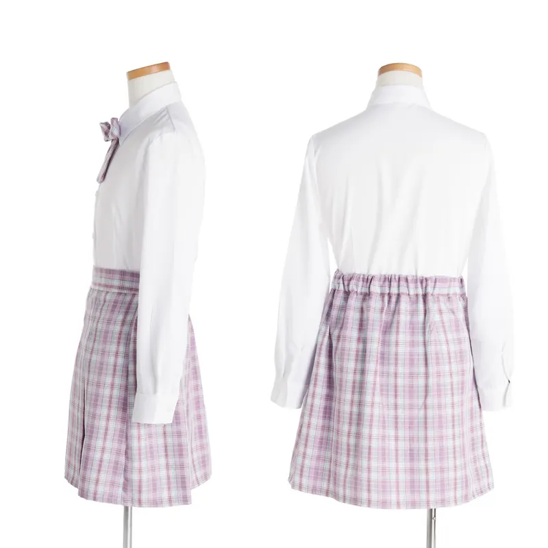 [女児スーツ][B体]大きめ/黒×パープルボックスプリーツSK/HB50