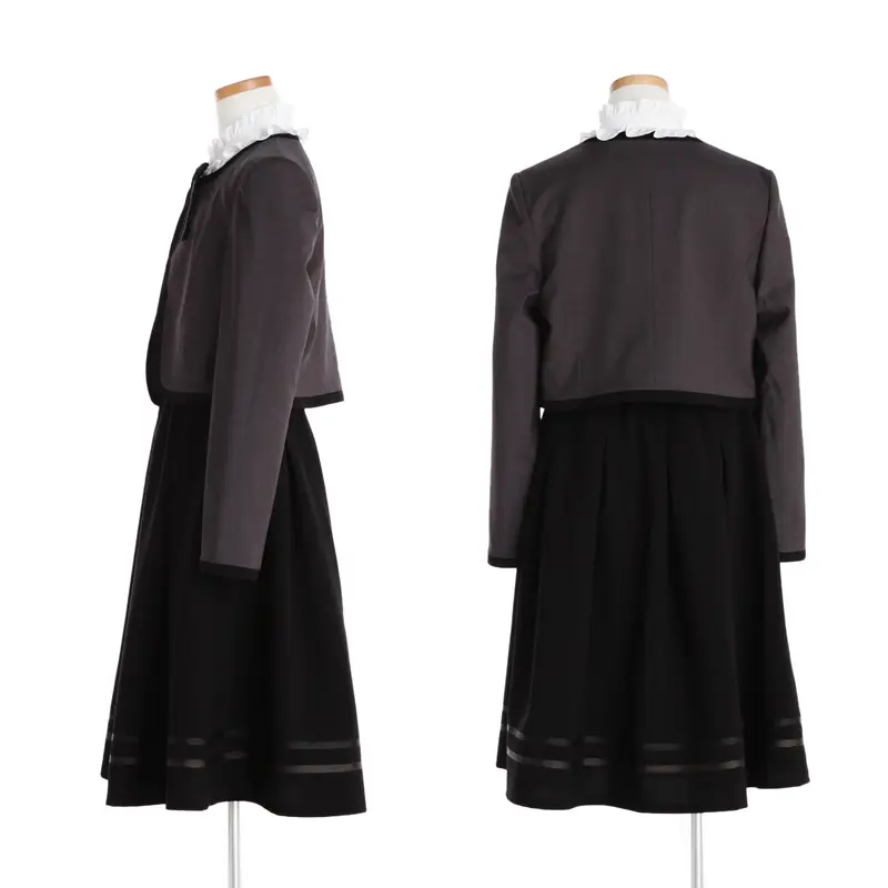 [女児スーツ][B体]大きめ/リバーシブルボレロスーツ・黒/HB51