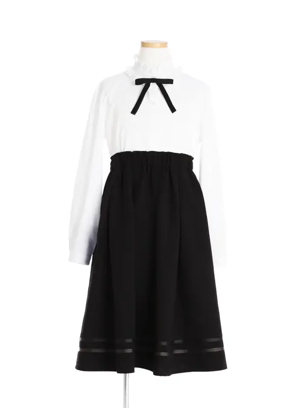 [女児スーツ][B体]大きめ/リバーシブルボレロスーツ・黒/HB51