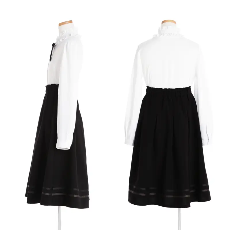 [女児スーツ][B体]大きめ/リバーシブルボレロスーツ・黒/HB51