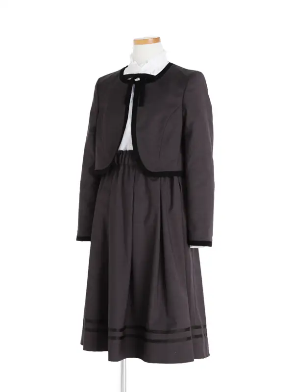 [女児スーツ][E体]さらに大きめ/リバーシブルボレロスーツ・グレー/HE52