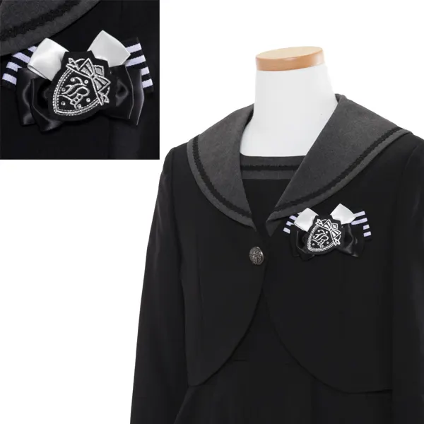 [女児スーツ]黒/セーラーワンピアンサンブル/HS26