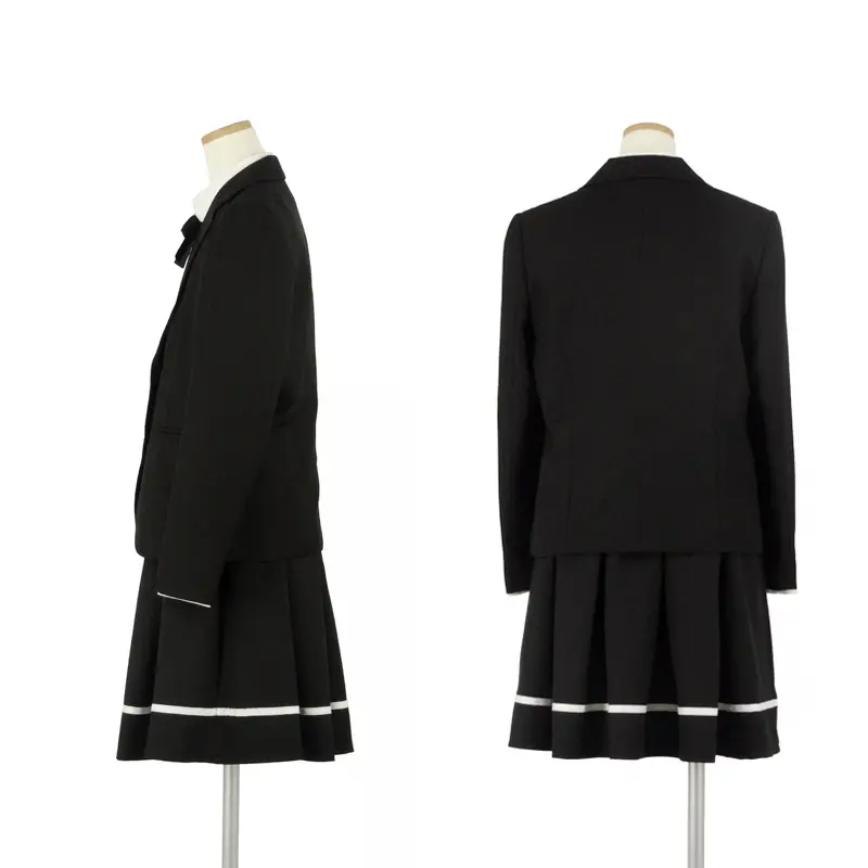 [女児スーツ]黒タックフレアスカートスーツ/HS40