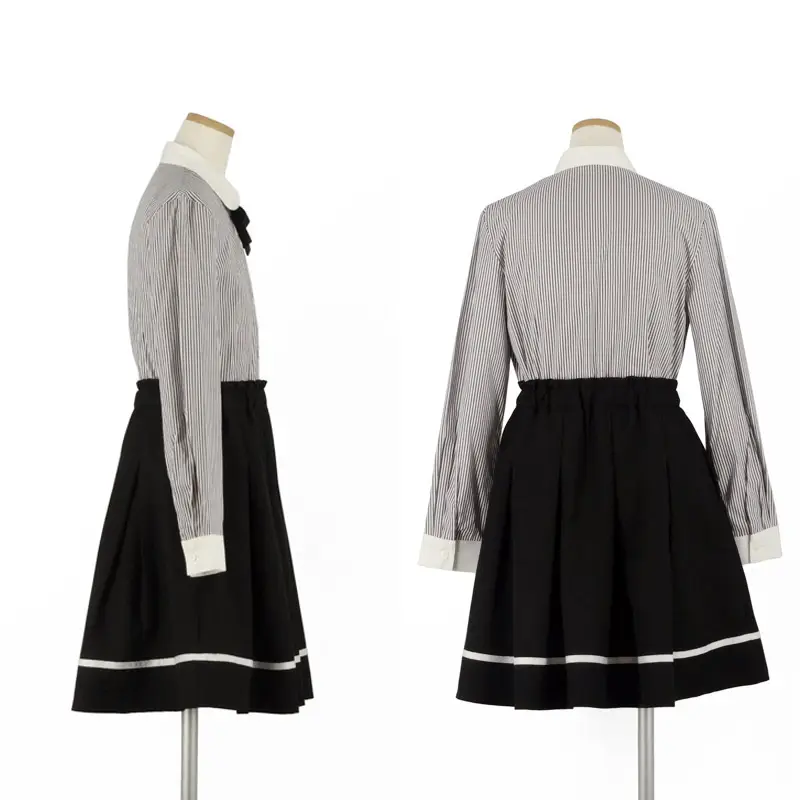 [女児スーツ]黒タックフレアスカートスーツ/HS40