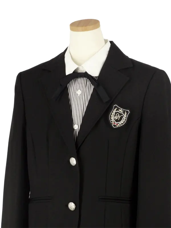 [女児スーツ]黒タックフレアスカートスーツ/HS40