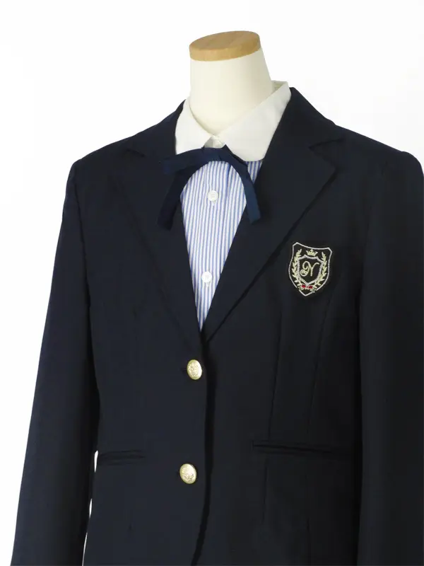 [女児スーツ]紺タックフレアスカートスーツ/HS41