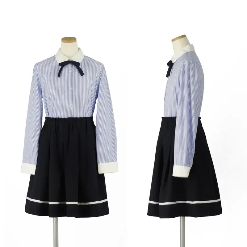 [女児スーツ]紺タックフレアスカートスーツ/HS41