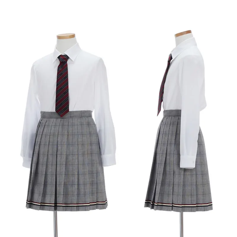 [女児スーツ]ELLE/紺/パイピングJKプリーツSKスーツ/HS43