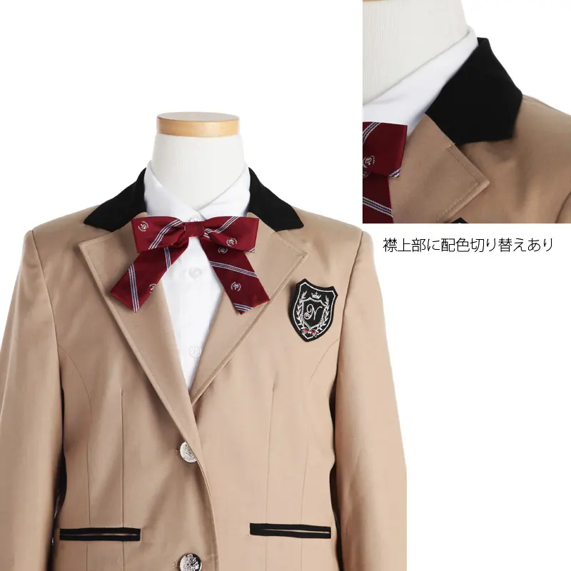 [女児スーツ]ベージュJKとボックスプリーツSK/HS49