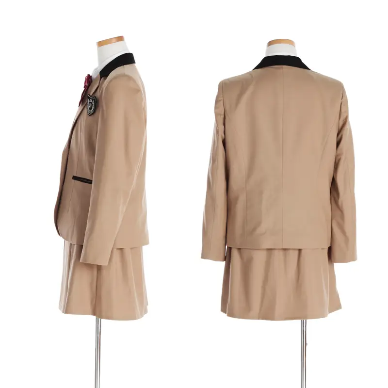 [女児スーツ]ベージュJKとボックスプリーツSK/HS49